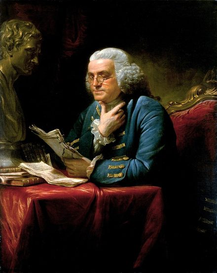 Portrait de Benjamin Franklin en 1767